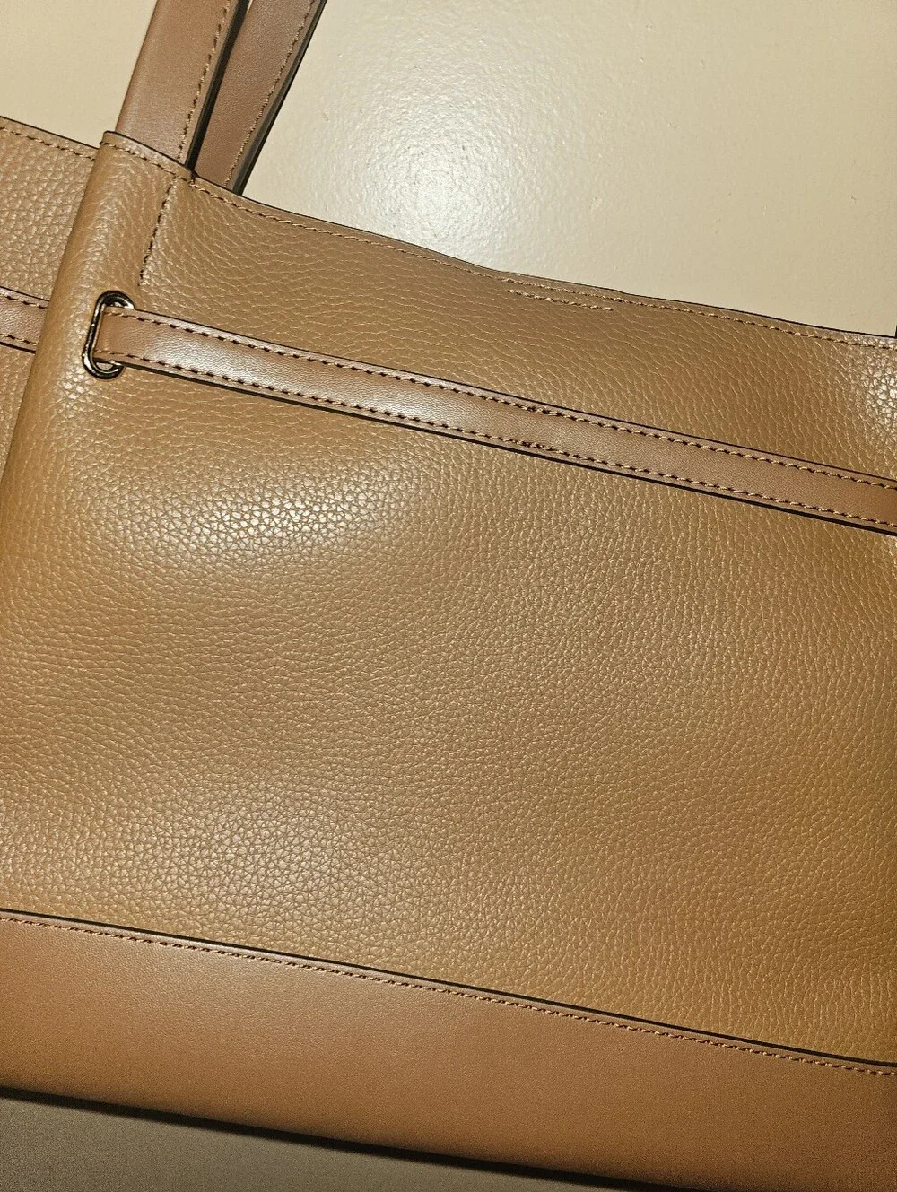 NEW Michael Kors Reed Large Tote Bag Tan/Gold